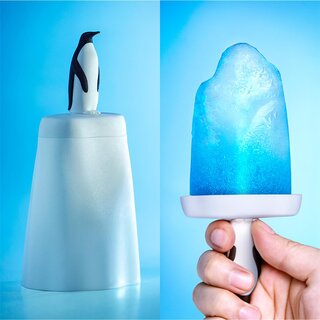 Pinguin on Ice Eisform lustiges Eis am Stiel 16cm