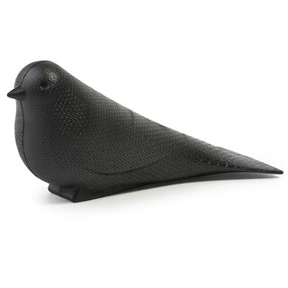 Türstopper Taube Vogel aus recykeltem Kunststoff 17,5cm schwarz