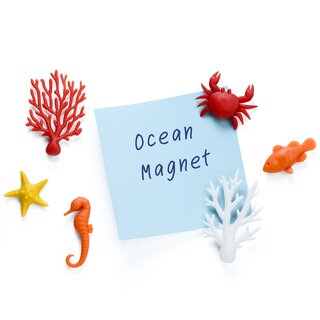 Kühlschrankmagnet SAFE THE OCEAN Magneten Dekomagnet 3 - 5,7 cm 