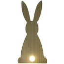 Deko Osterhase Figur LED-Lampe 24 cm weiß natur
